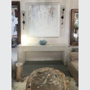 Consola Marqueteria Onyx Marble Console Table gallery detail image