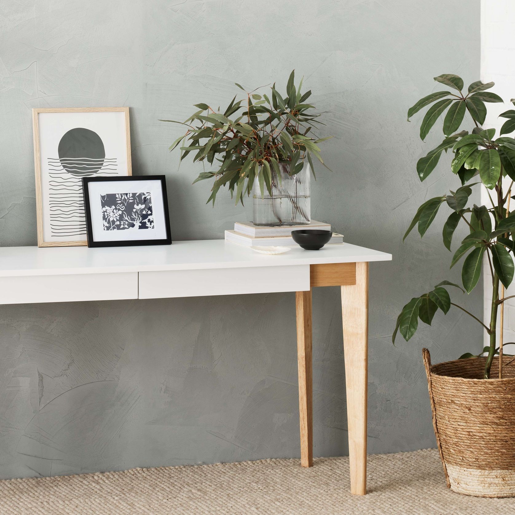 Byron Console Table | 2 Drawer | Natural Hardwood gallery detail image