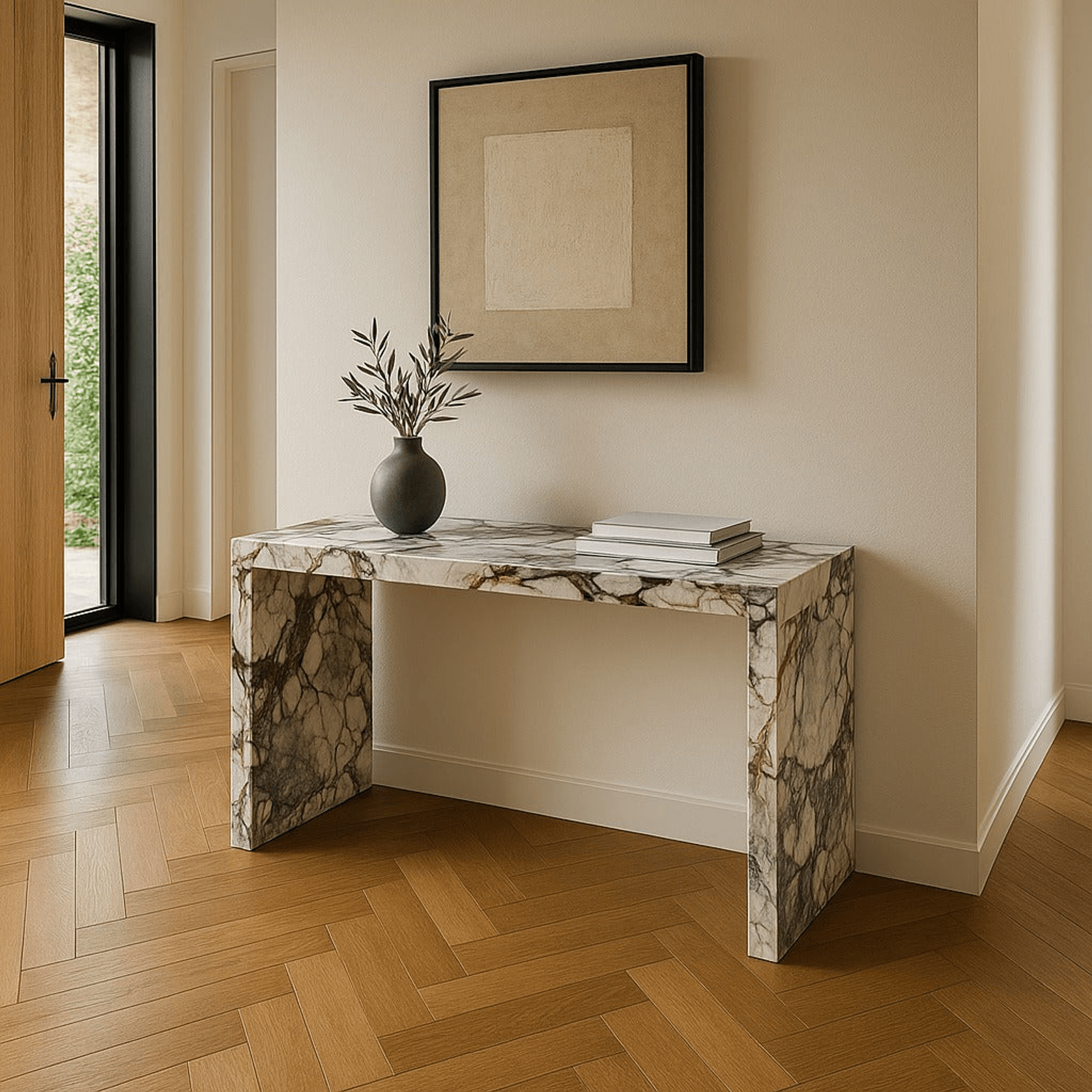 Waterfall Hallway Console - Milky Blue | Natural Stone Co. gallery detail image