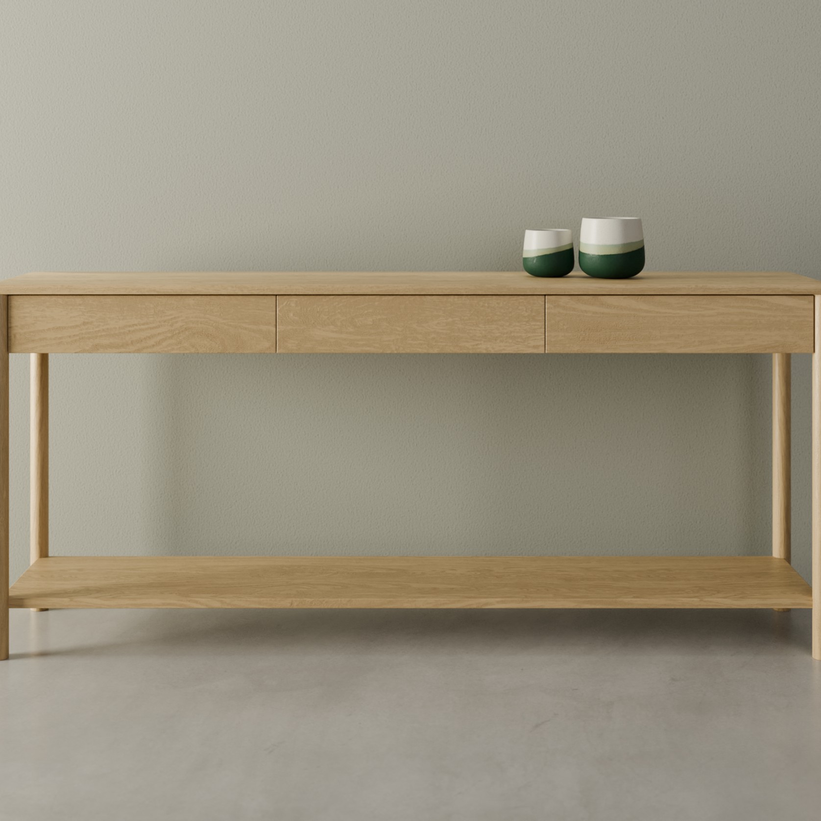 Nordica Console Table - Natural Oak 172cm gallery detail image