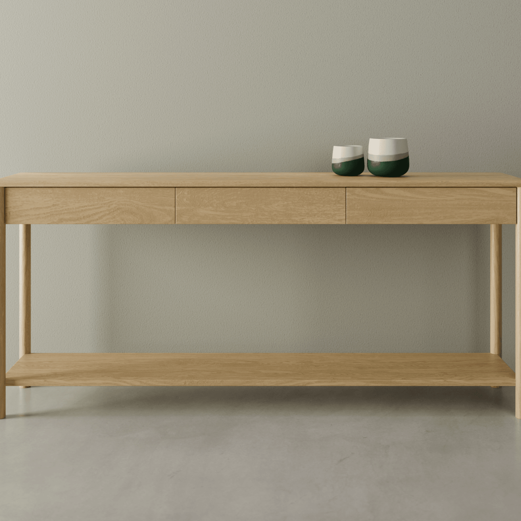 Nordica Console Table - Natural Oak 172cm gallery detail image