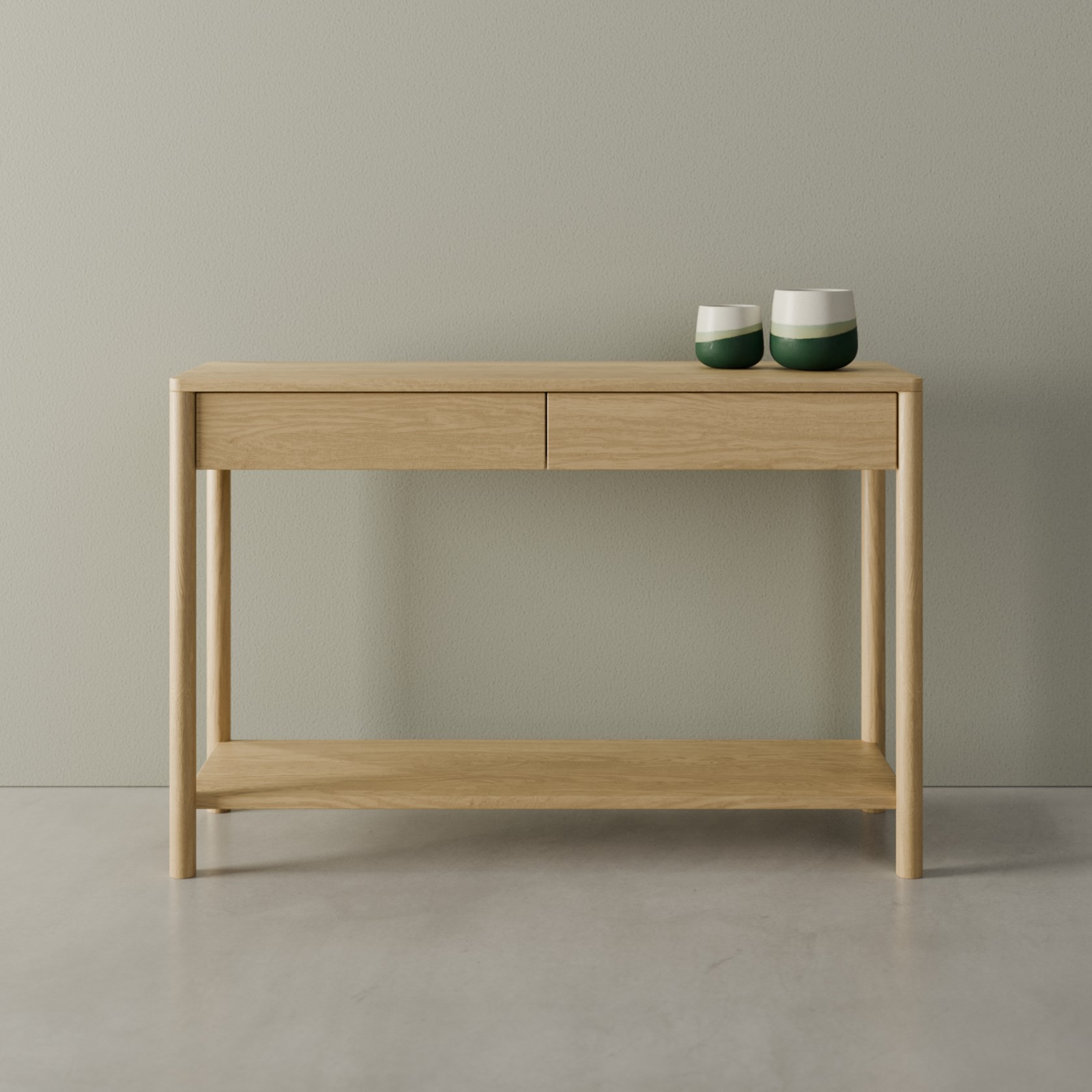 Nordica Console Table - Natural Oak 115cm gallery detail image
