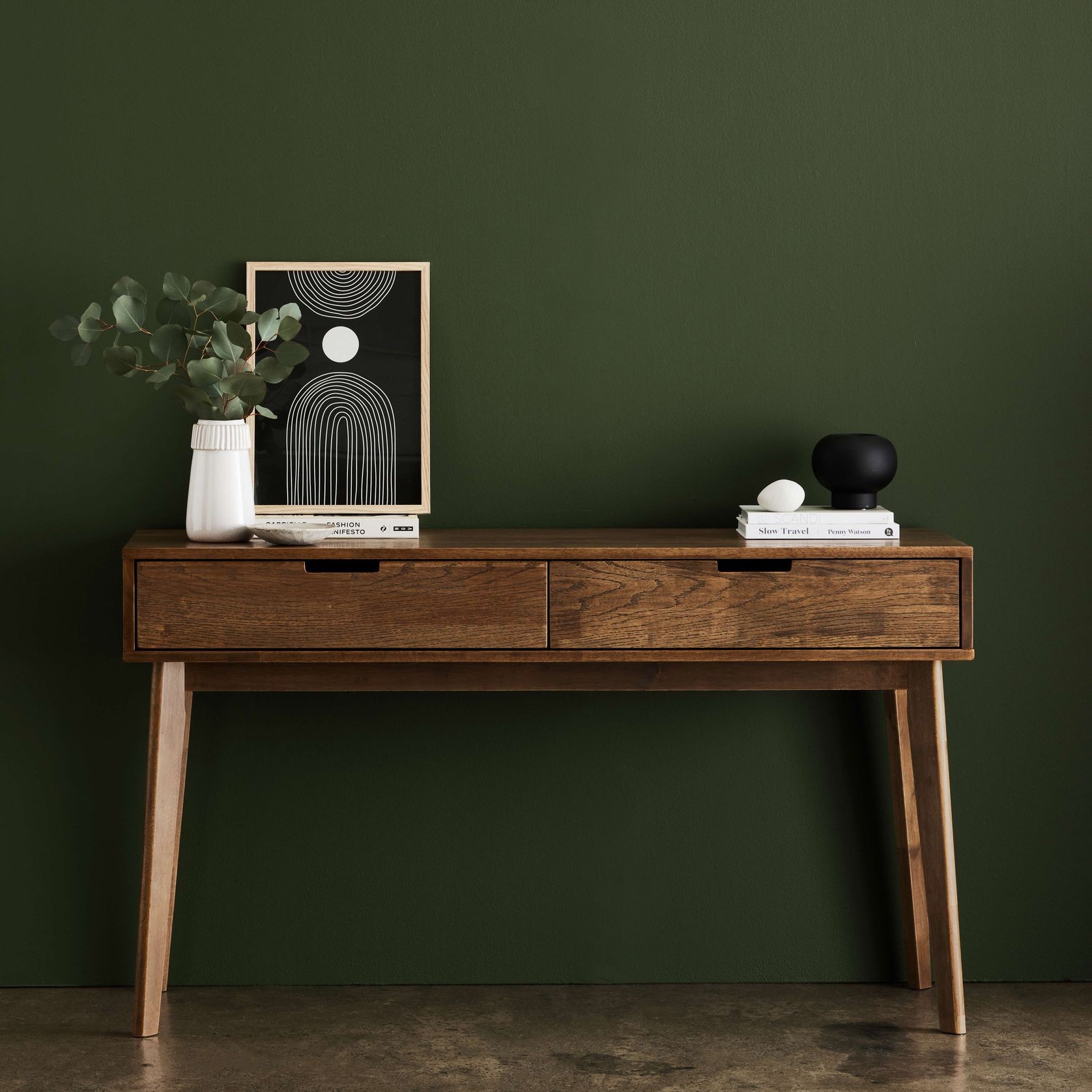 Paris Hardwood Console Table | 2 Drawer | Walnut gallery detail image