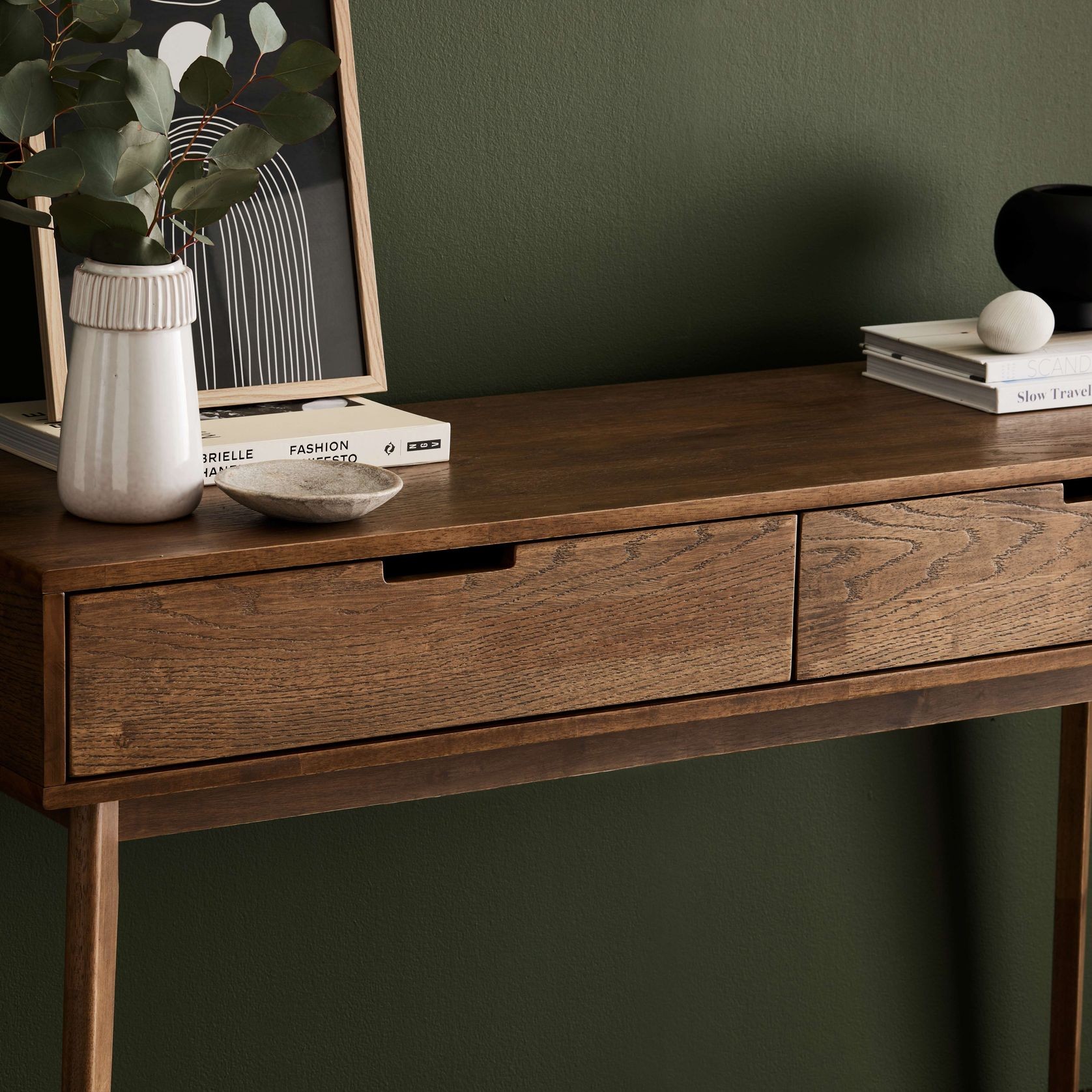 Paris Hardwood Console Table | 2 Drawer | Walnut gallery detail image