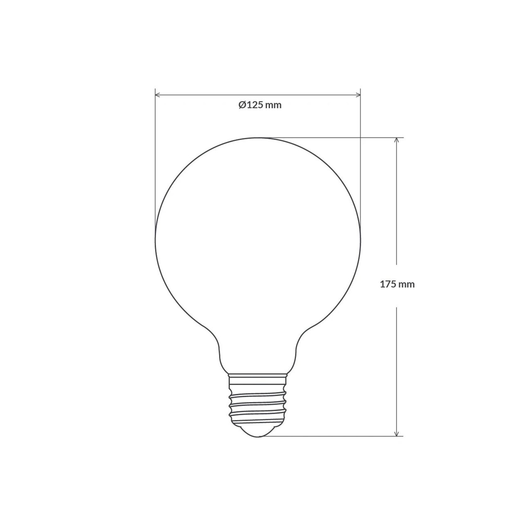 LED Filament Bulb G125 Crown gallery detail image