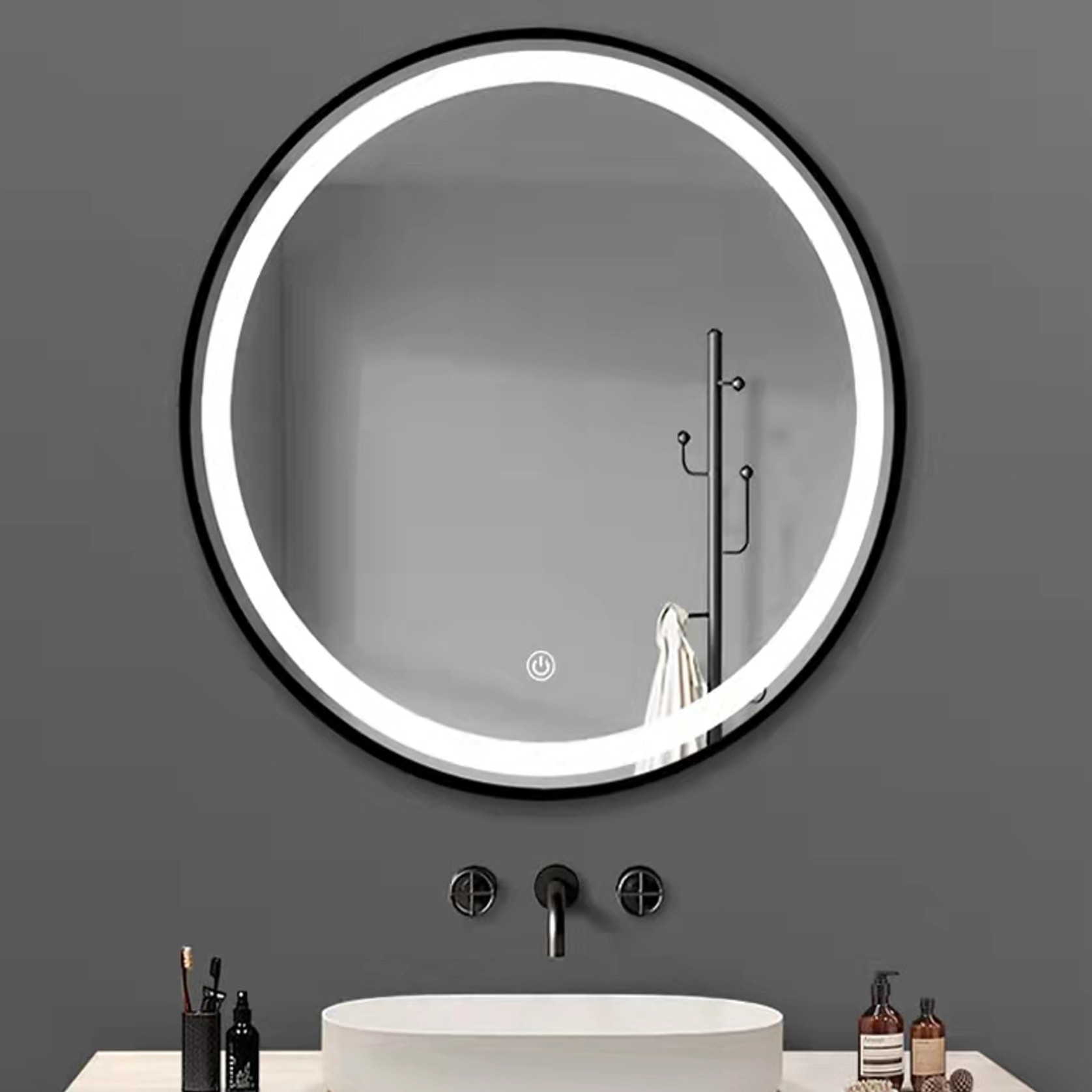 LED Mirror Round farmed 600mm gallery detail image