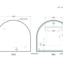 Code Solace Arch Framed Led Mirror 1200 X 1100Mm - 5 Colours gallery detail image