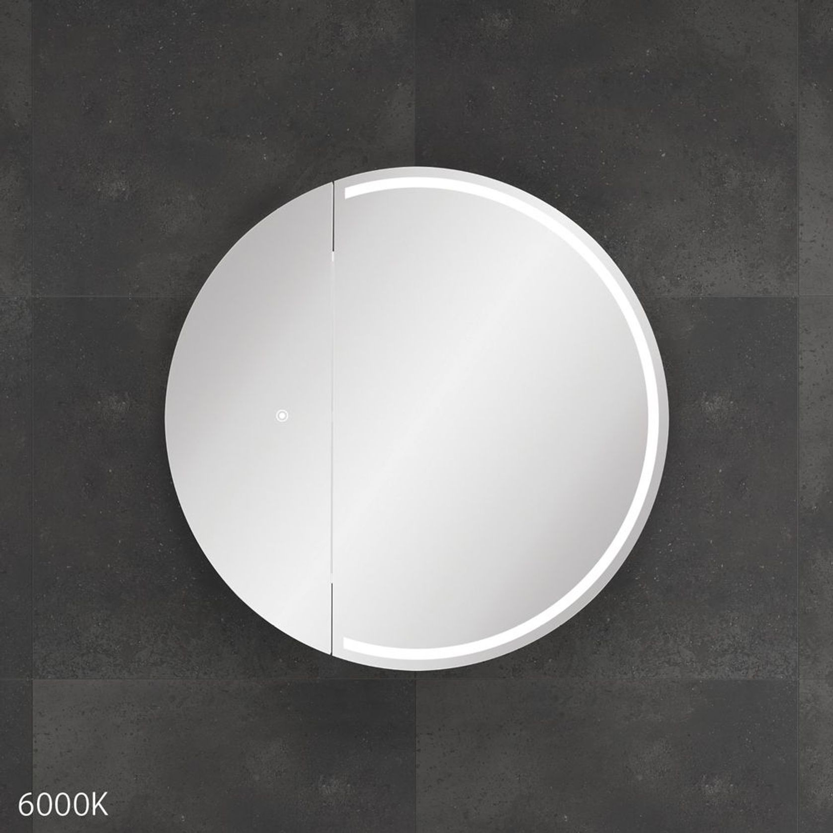 Round Split LED Mirror Cabinet gallery detail image