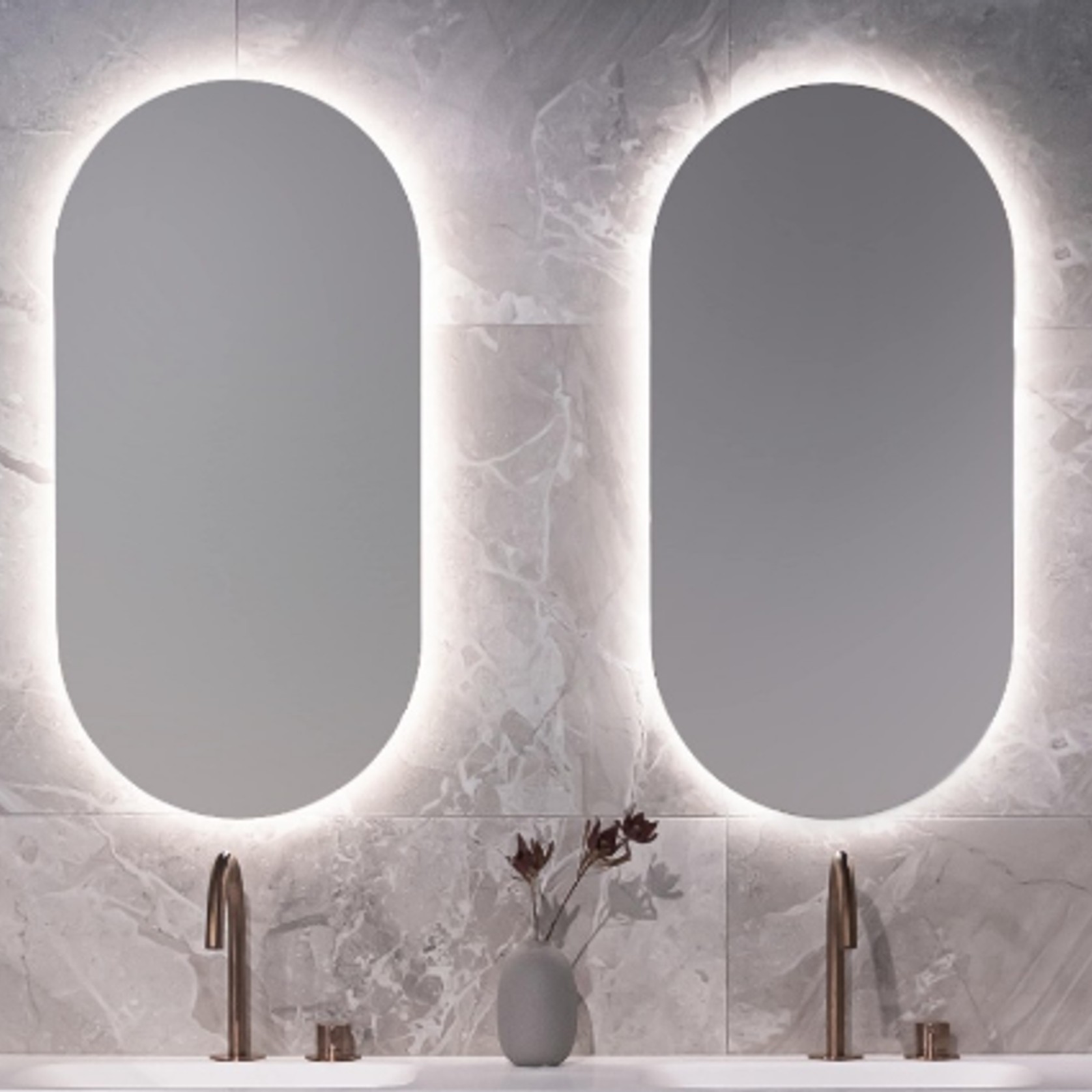 Nova Oval LED backlit Mirror gallery detail image