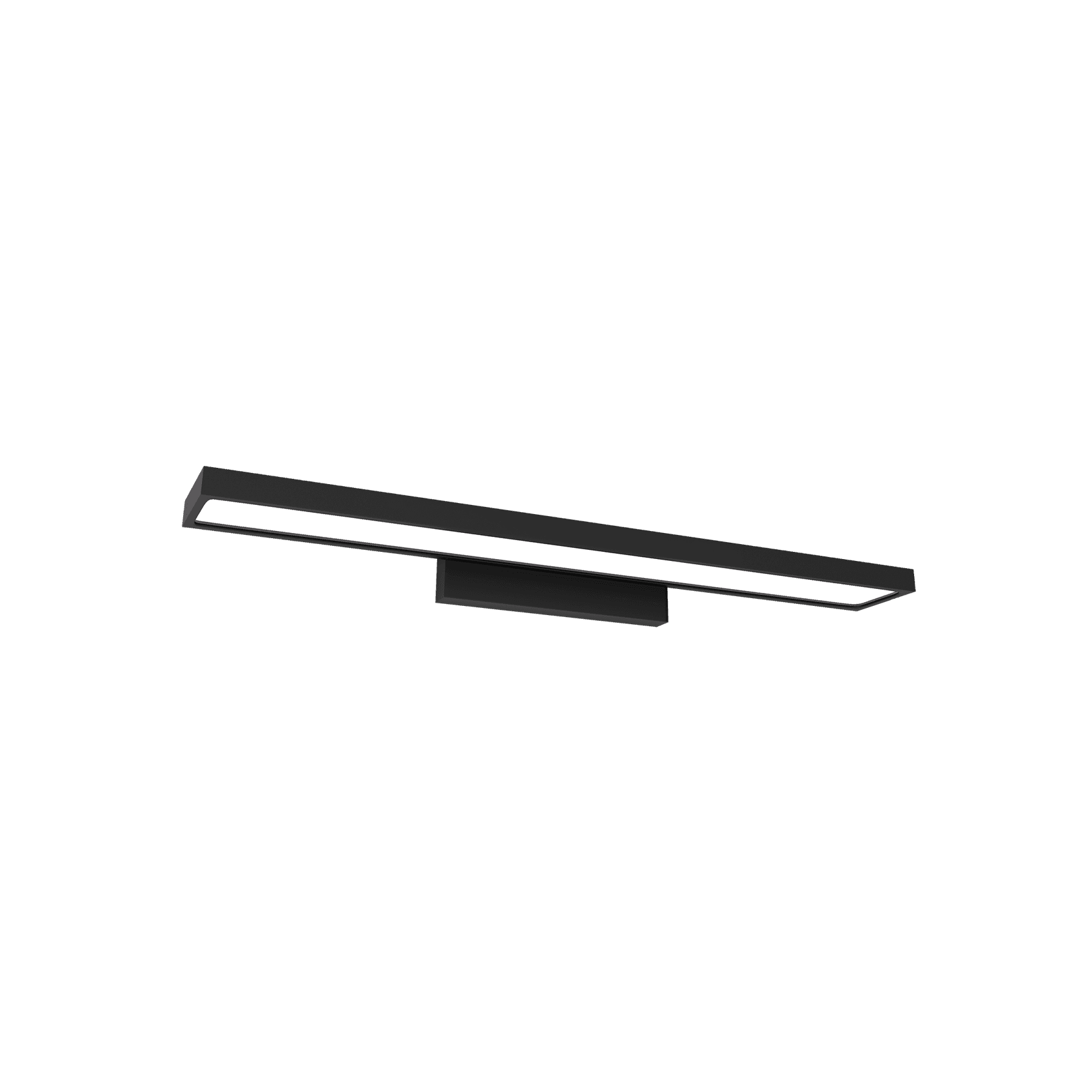 Stark 600mm Standard Mirror Wall Light Satin Black gallery detail image