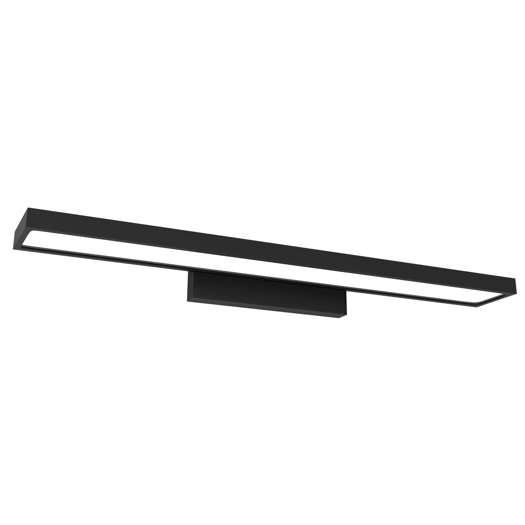 Stark 600mm Standard Mirror Wall Light Satin Black gallery detail image
