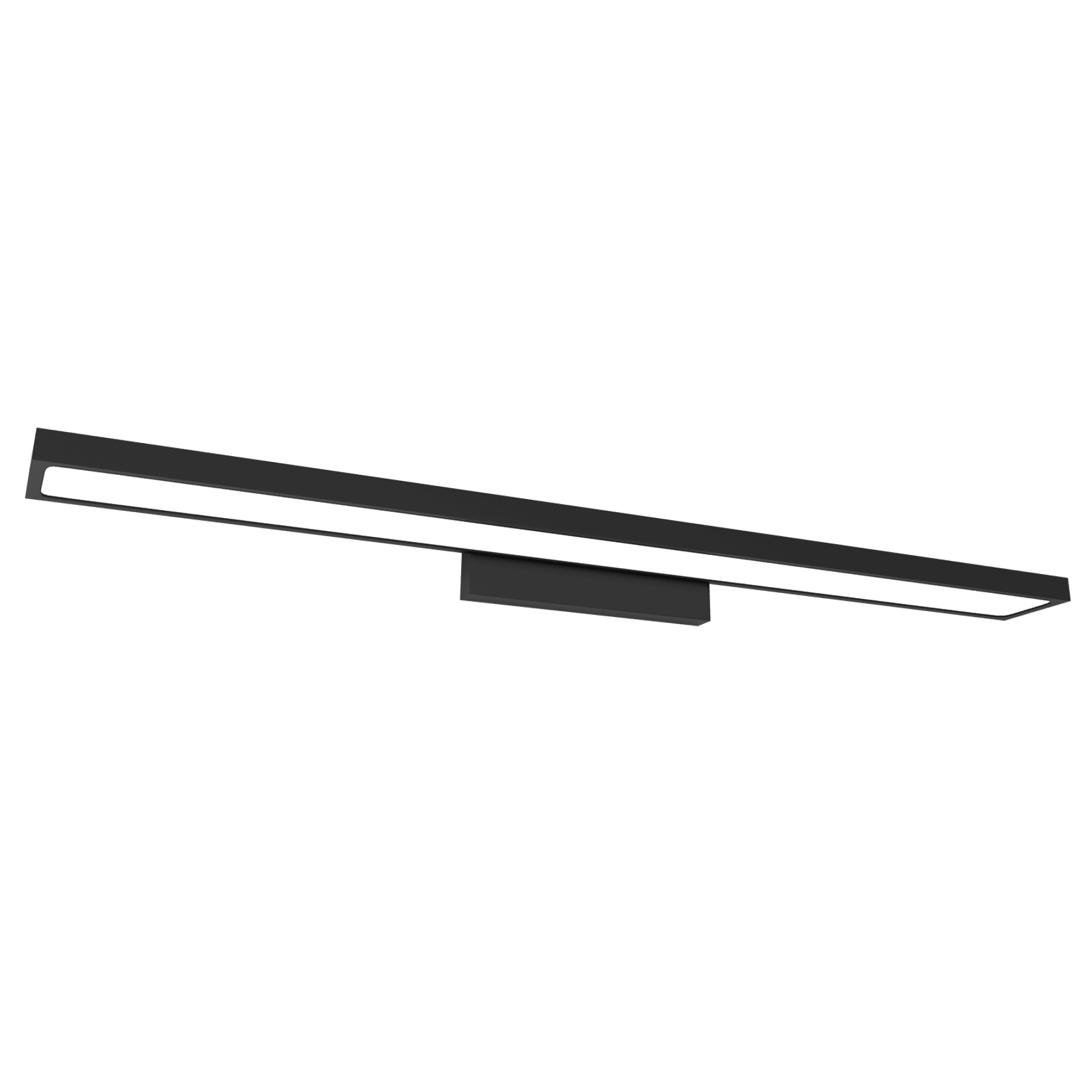 Stark 800mm Standard Mirror Wall Light Satin Black gallery detail image