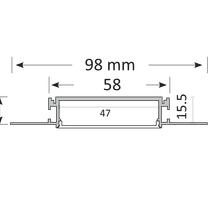 TL012 Large Plaster In LED Strip Profile for Trimless L gallery detail image