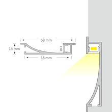 LED Baseboard Extrusion - Aluminium Skirting Board gallery detail image