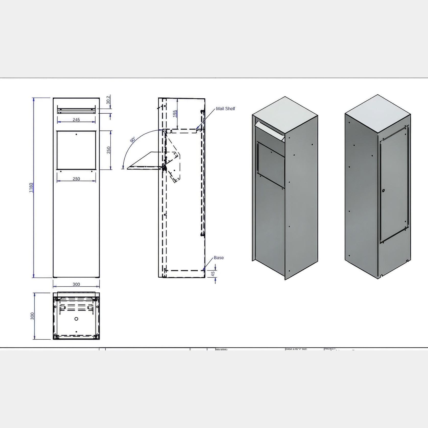 Free Standing Parcel Guard Drop Box & Letterbox gallery detail image