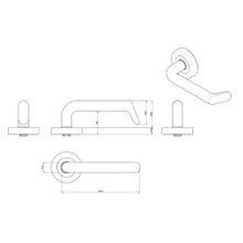 Lockwood 1220 Series Brass Door Handle - Lever 102 gallery detail image