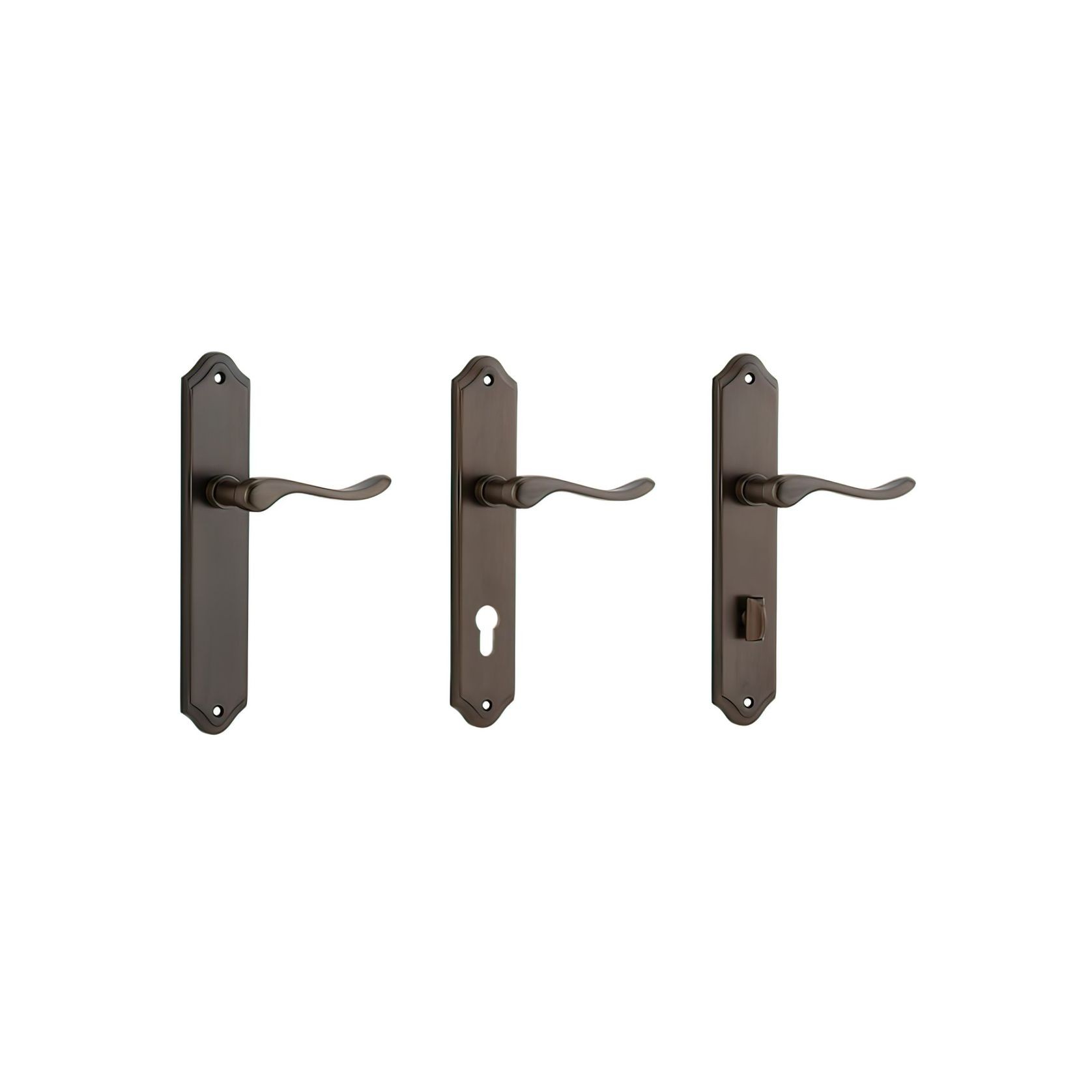 Iver Stirling Lever on Shouldered Backplate Signature Brass gallery detail image