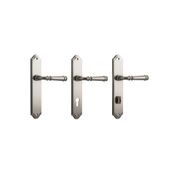 Iver Verona Door Lever on Shouldered Backplate Satin Nickel - Customise to your needs gallery detail image