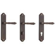 Iver Sarlat Lever Door Handle on Shouldered Backplate Signature Brass gallery detail image