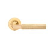 Zanda Zurich Door Handle Lever Set Satin Brass gallery detail image