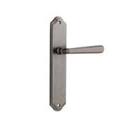 Iver Copenhagen Door Lever on Shouldered Backplate Distressed Nickel gallery detail image