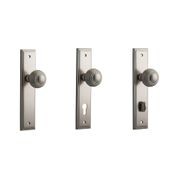 Iver Guildford Door Knob on Stepped Backplate Satin Nickel - Customise to your needs gallery detail image