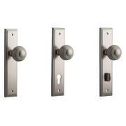 Iver Guildford Door Knob on Stepped Backplate Satin Nickel - Customise to your needs gallery detail image