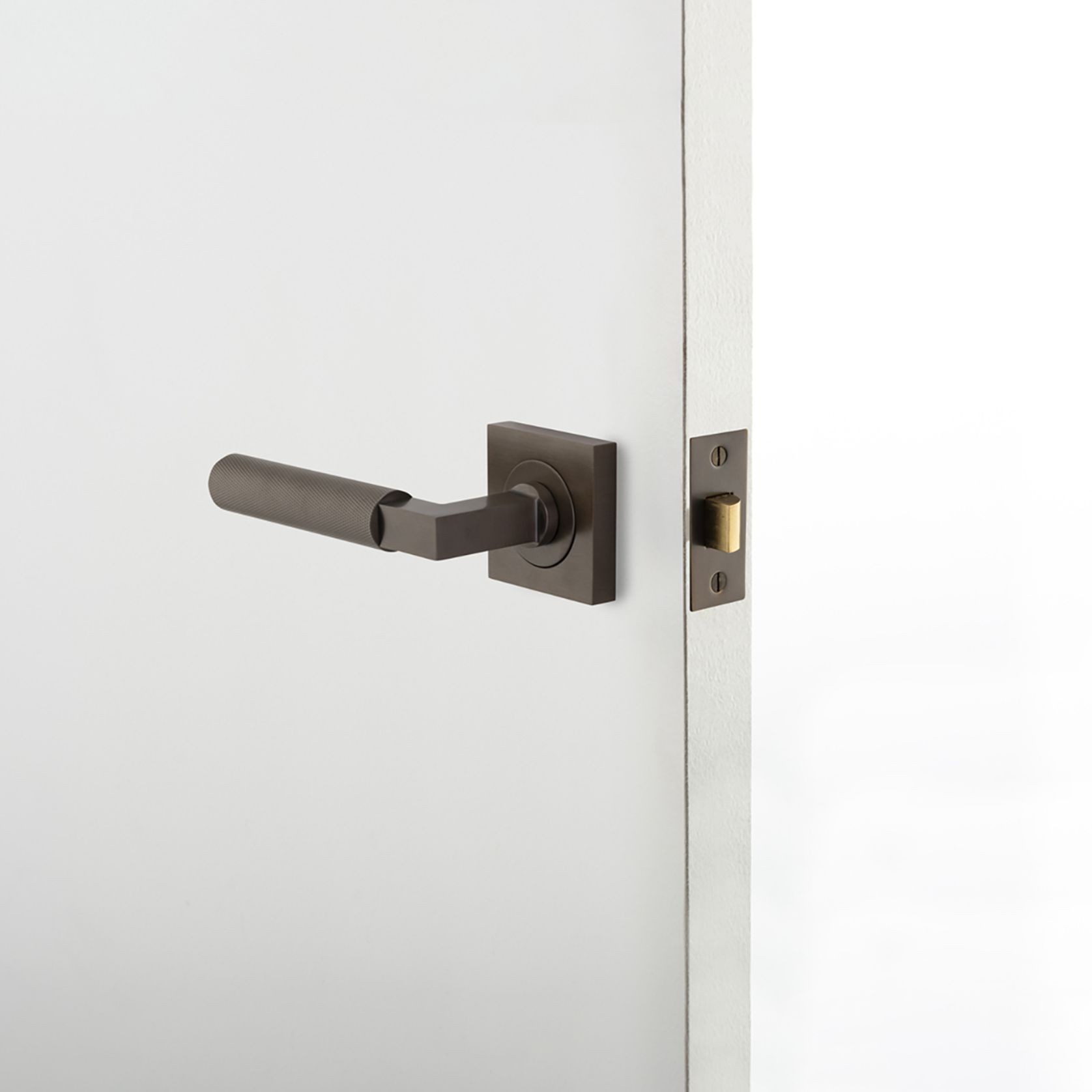 Iver Brunswick Door Lever Handle on Square Rose Passage gallery detail image
