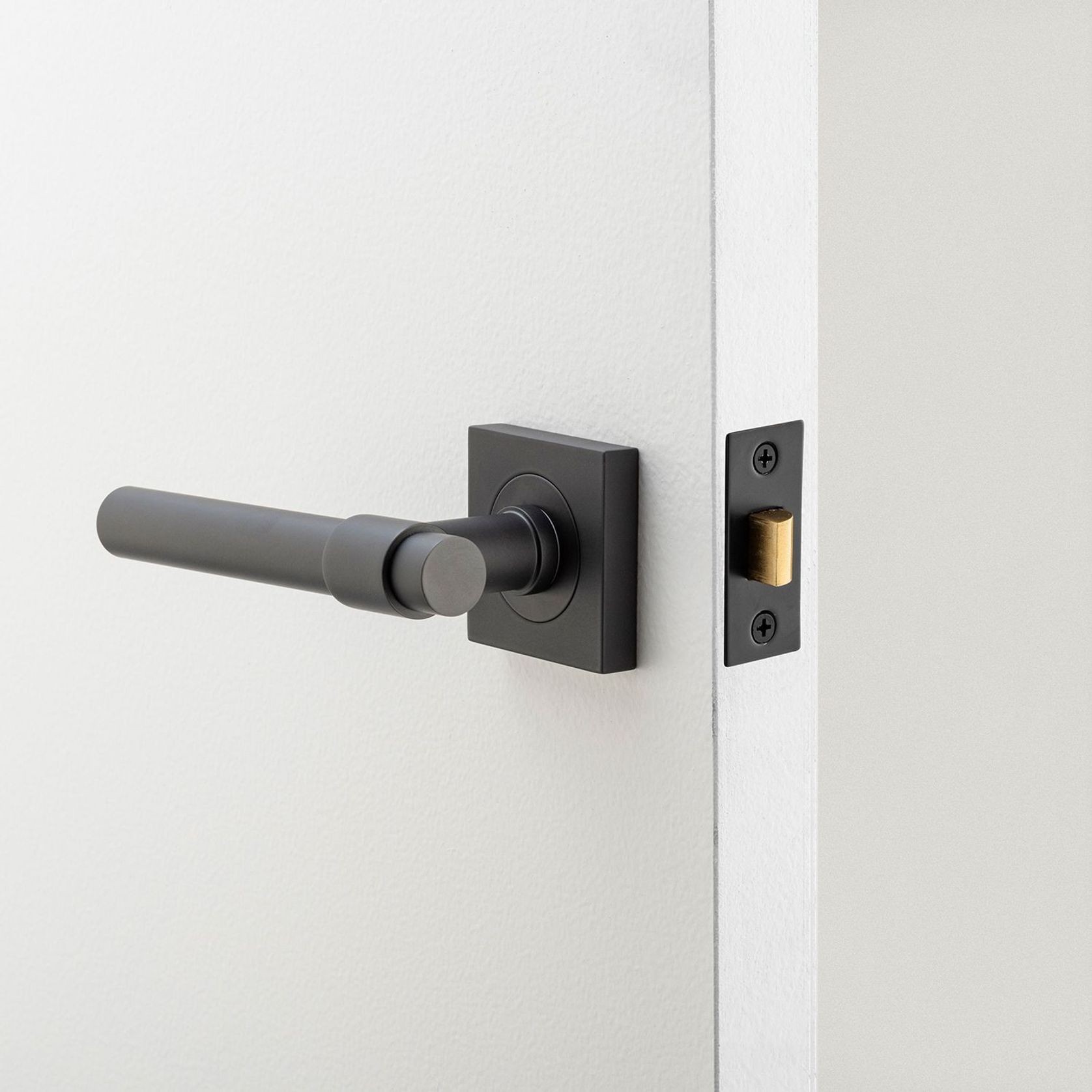 Iver Helsinki Door Lever Handle on Square Rose gallery detail image