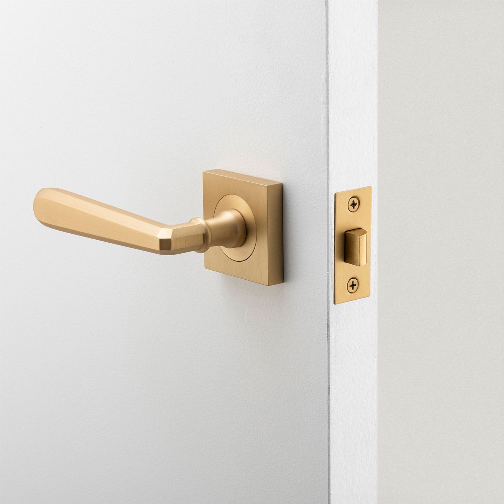 Iver Copenhagen Door Lever Handle on Square Rose gallery detail image