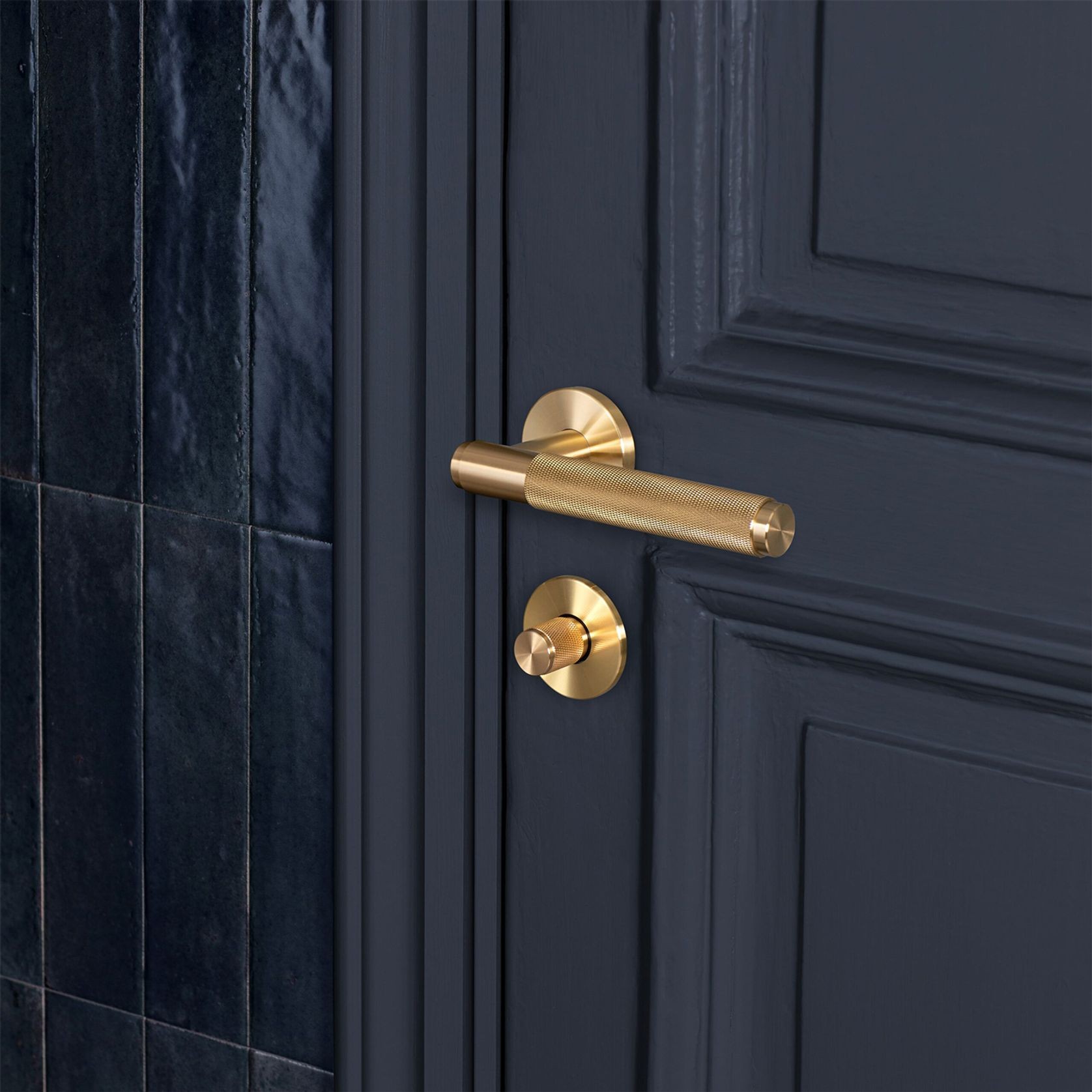 Buster and Punch Cross Door Lever Handle Privacy gallery detail image
