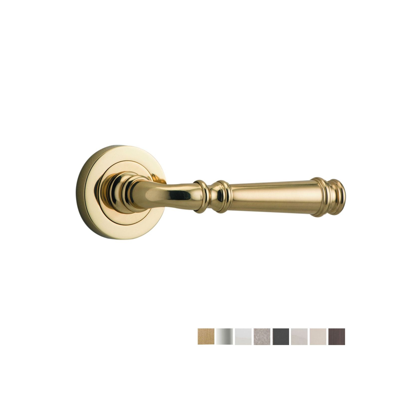Iver Verona Door Lever Handle on Round Rose gallery detail image
