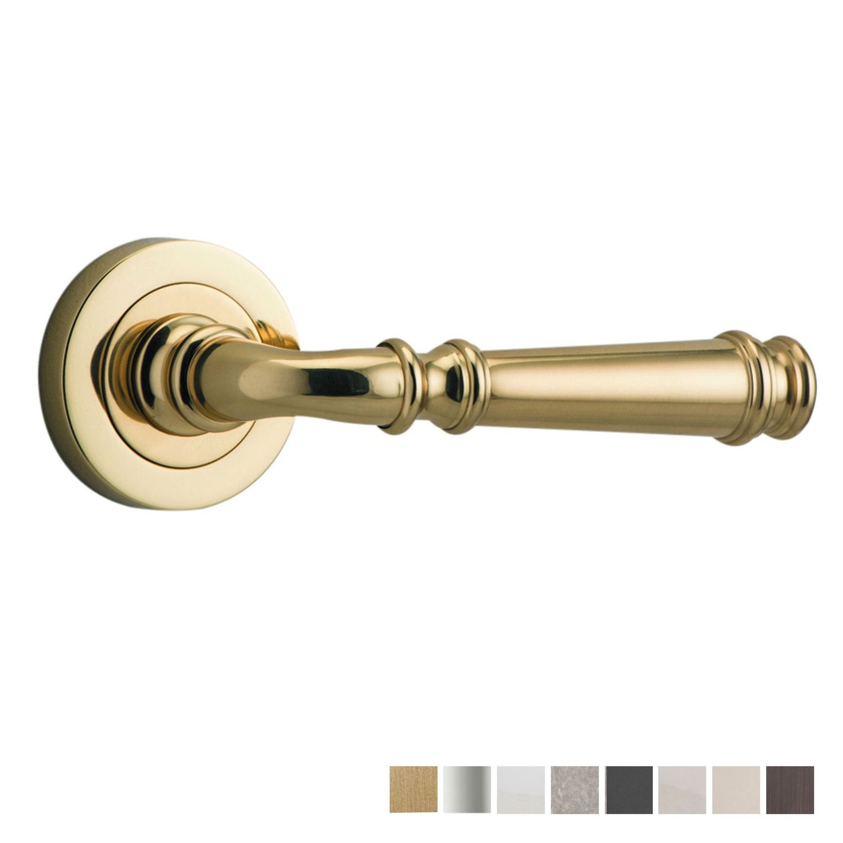 Iver Verona Door Lever Handle on Round Rose gallery detail image