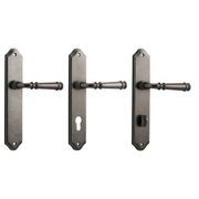 Iver Verona Door Lever on Shouldered Backplate Distressed Nickel gallery detail image