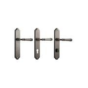 Iver Verona Door Lever on Shouldered Backplate Distressed Nickel gallery detail image