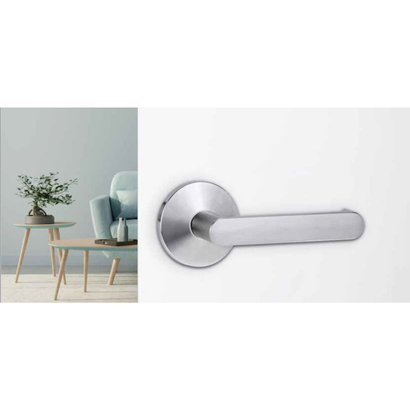 Lockwood 1360 Series Brass Round Rose Door Handles gallery detail image