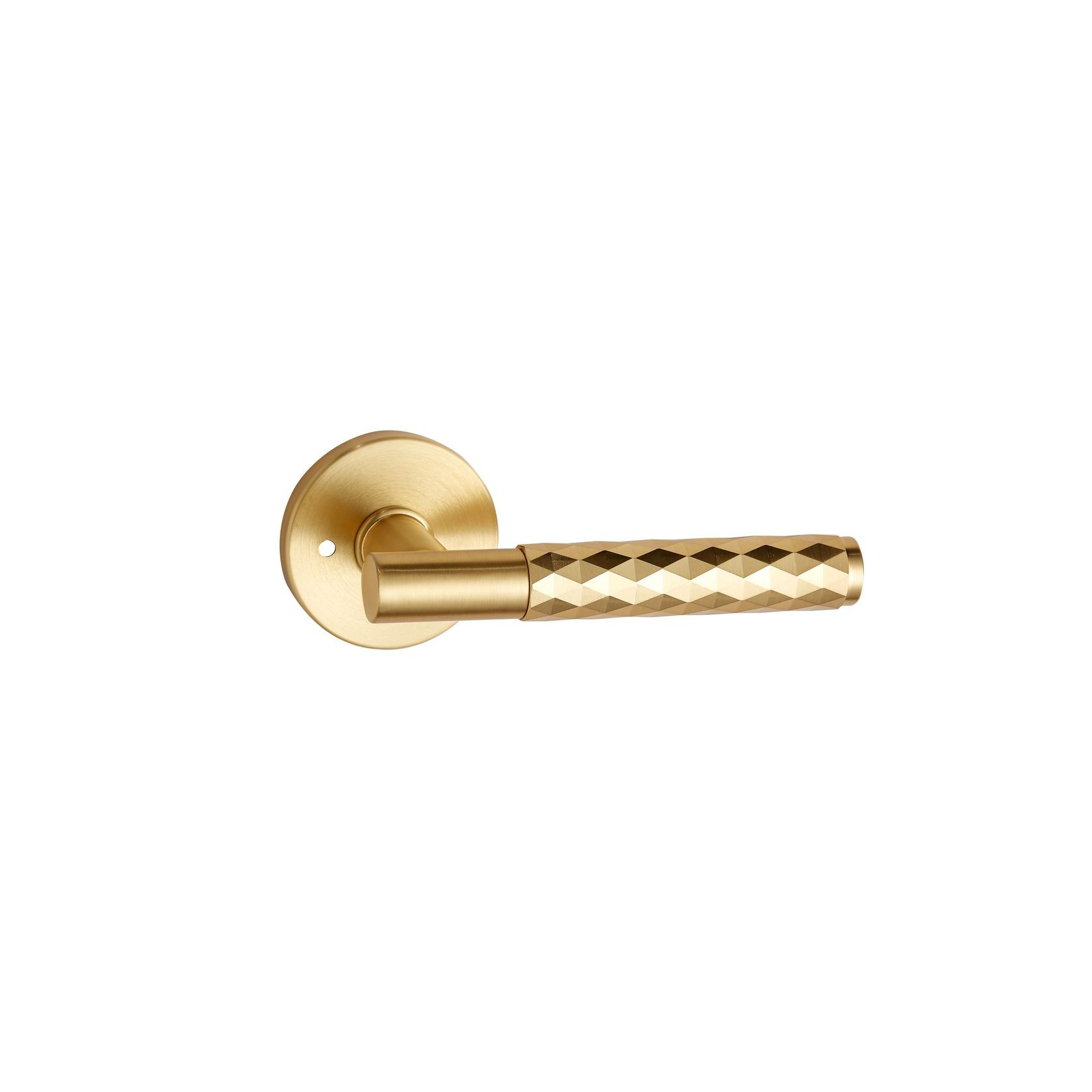 Round Low-Profile Rose in BB finish with Diamante Lever gallery detail image