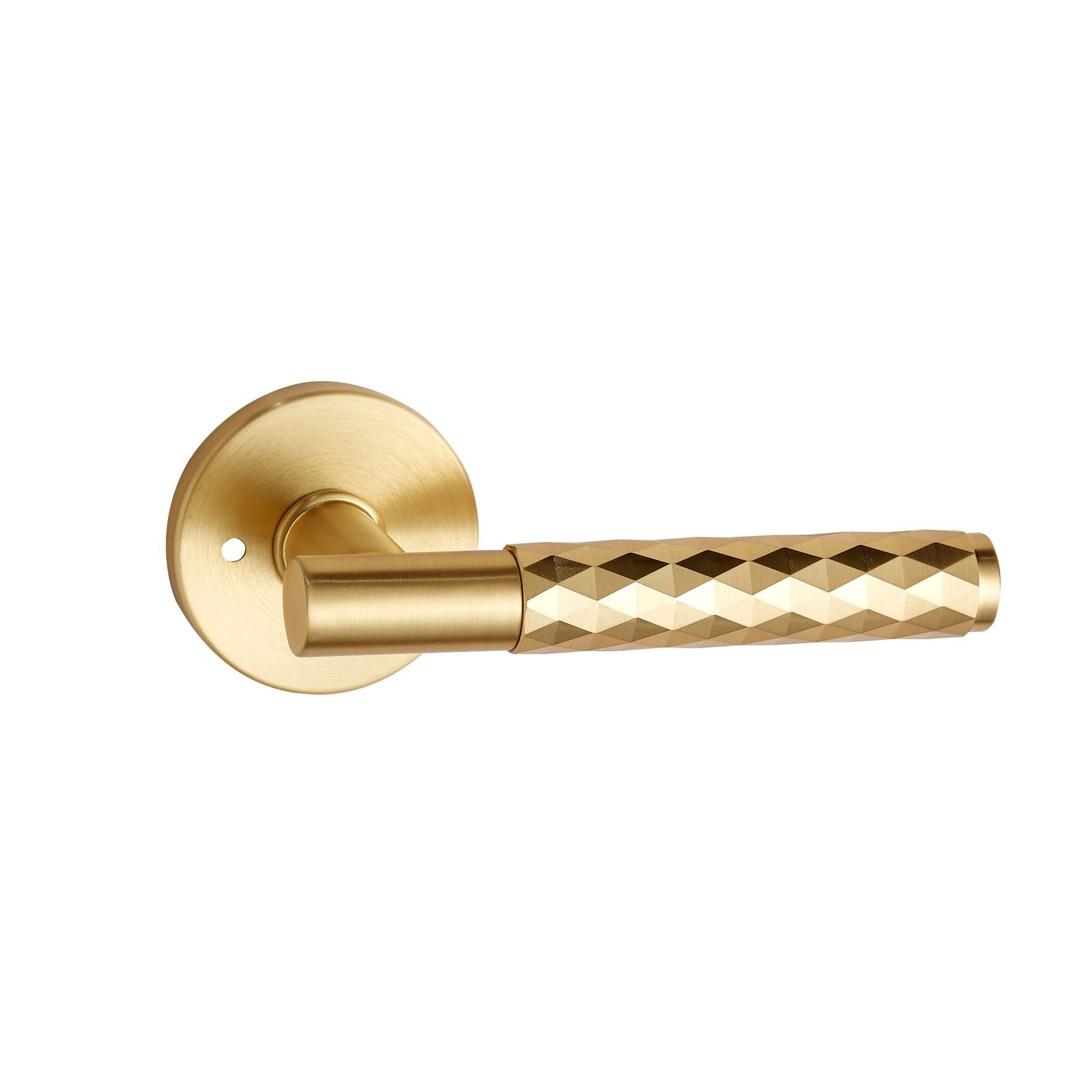 Round Low-Profile Rose in BB finish with Diamante Lever gallery detail image