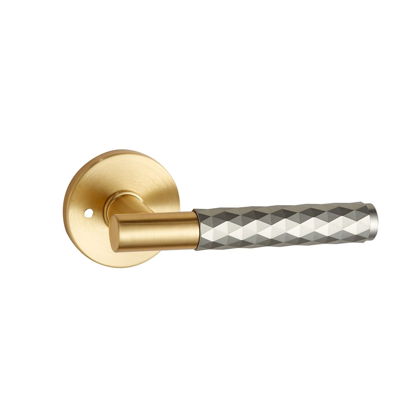 Round Low-Profile Rose in BB finish with Diamante Lever gallery detail image