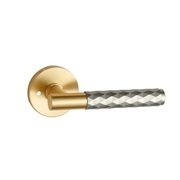 Round Low-Profile Rose in BB finish with Diamante Lever gallery detail image