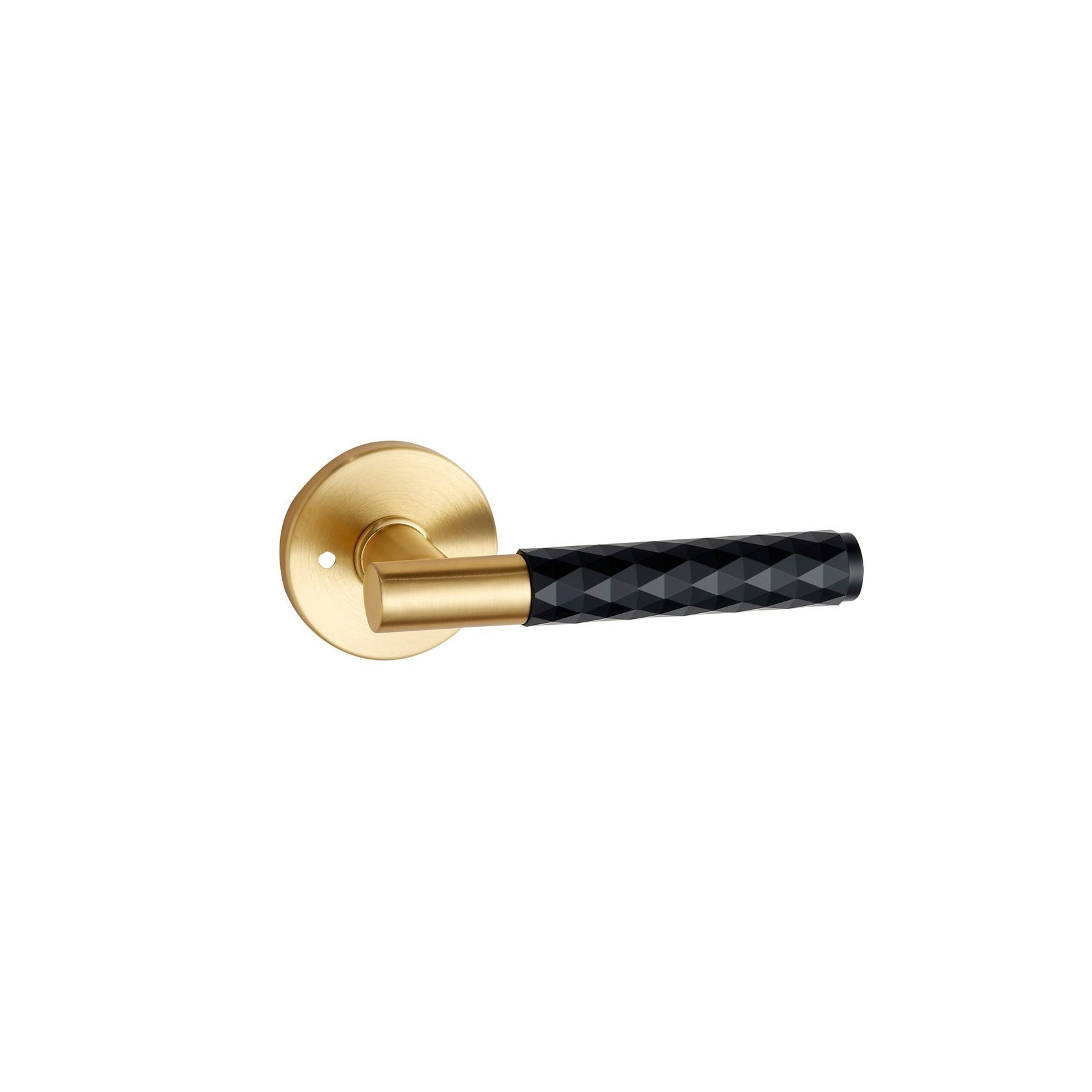 Round Low-Profile Rose in BB finish with Diamante Lever gallery detail image