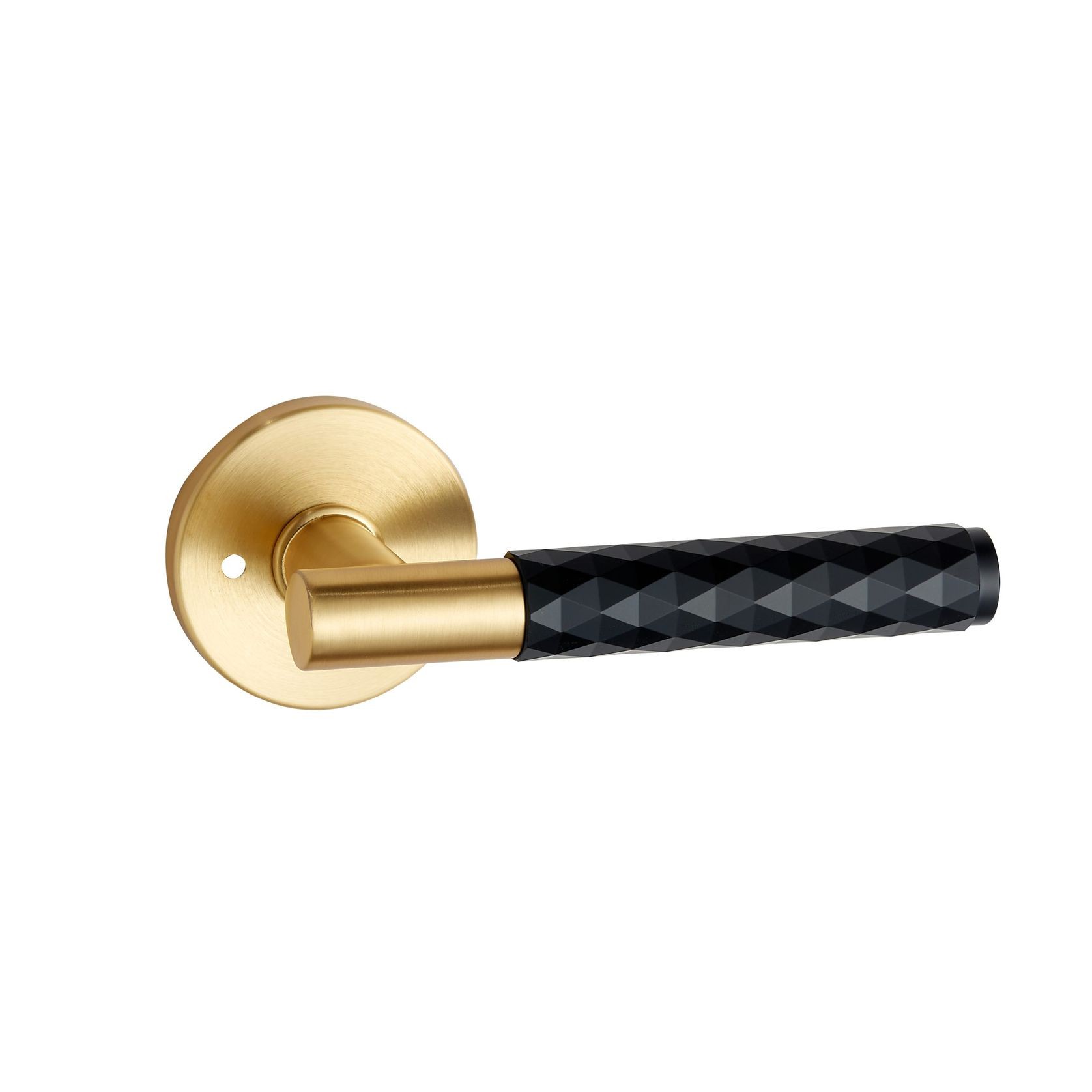 Round Low-Profile Rose in BB finish with Diamante Lever gallery detail image