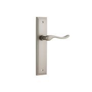 Iver Stirling Door Lever on Stepped Backplate Satin Nickel gallery detail image