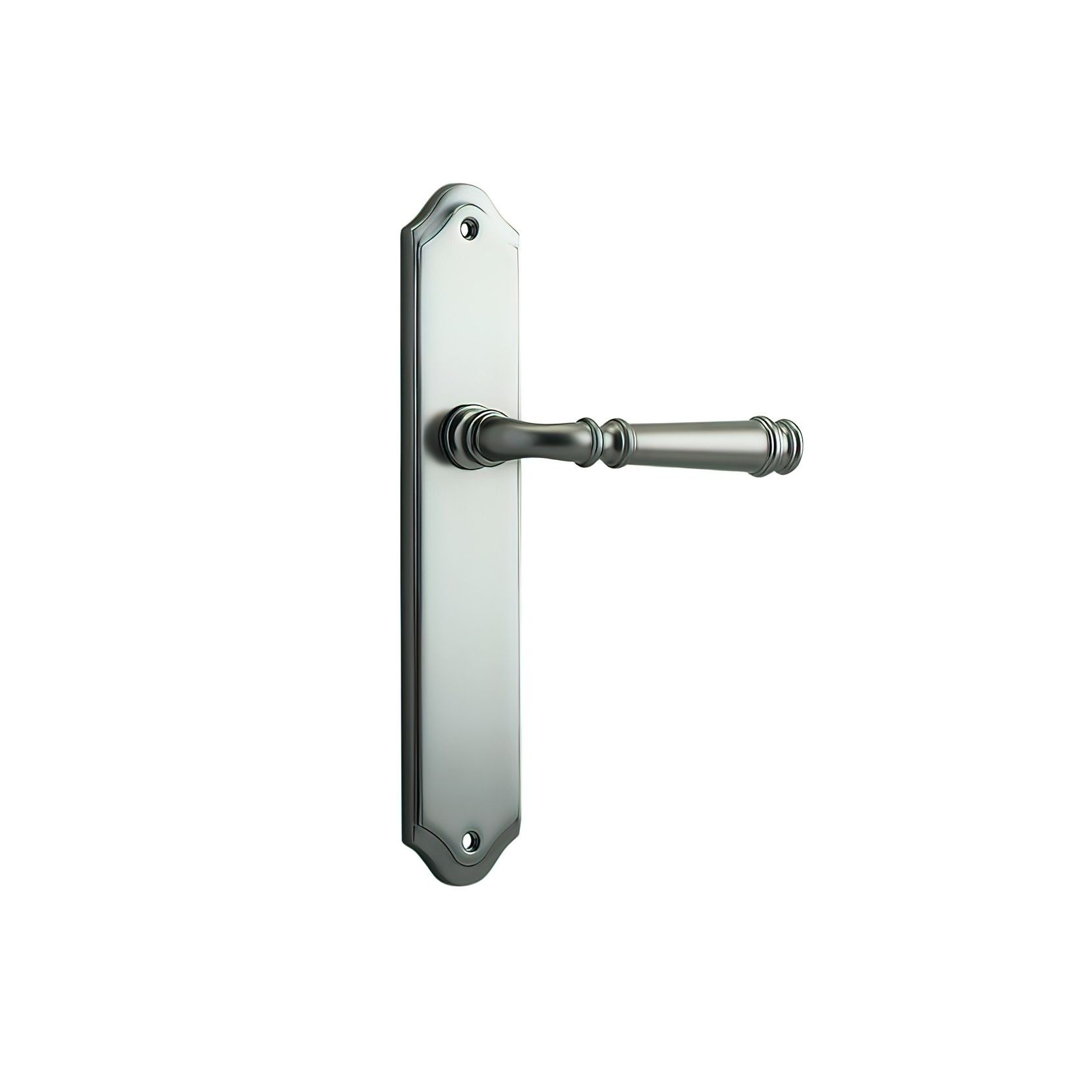 Iver Verona Door Lever on Shouldered Backplate Satin Nickel - Customise to your needs gallery detail image