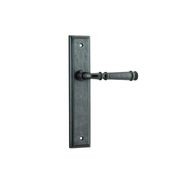 Iver Verona Door Lever on Stepped Backplate Distressed Nickel gallery detail image