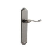 Iver Stirling Lever on Shouldered Backplate Distressed Nickel gallery detail image