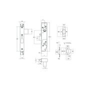 Lockwood Narrow Mortice Lock Kit Double Cyl/Handles SC gallery detail image