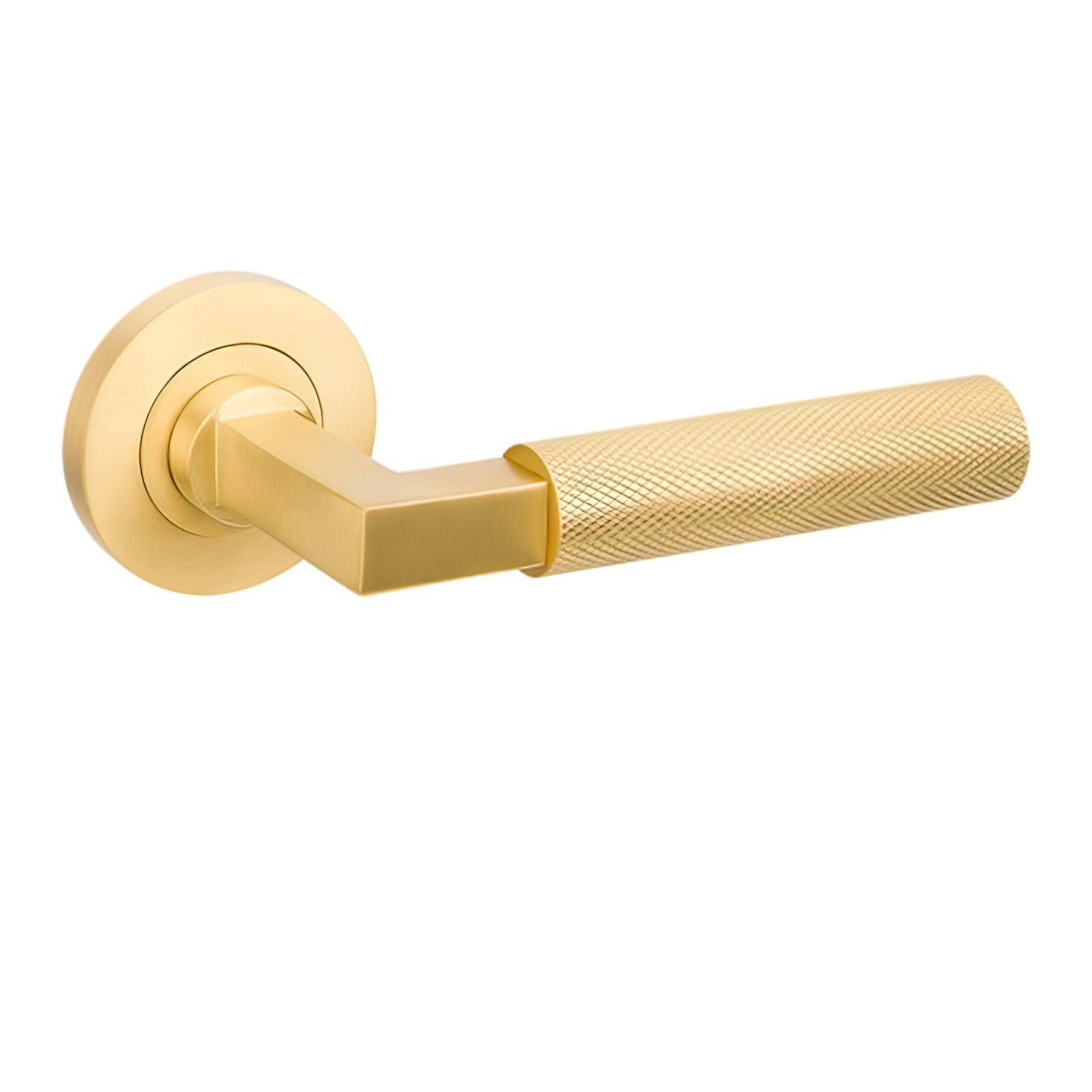 Zanda Zurich Door Handle Lever Set Satin Brass gallery detail image