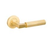 Zanda Zurich Door Handle Lever Set Satin Brass gallery detail image