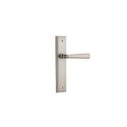 Iver Copenhagen Door Lever on Stepped Backplate Satin Nickel gallery detail image